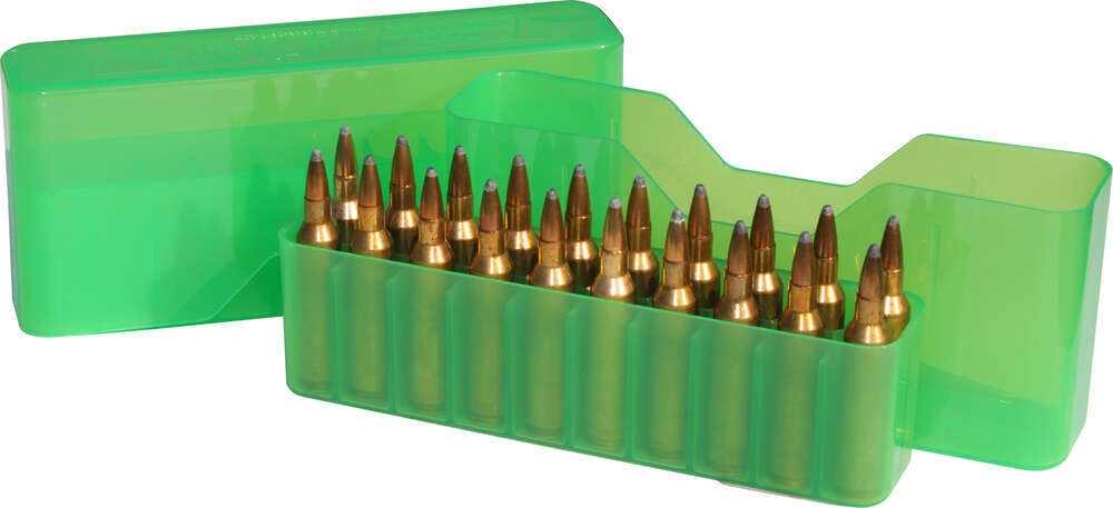 Misc. Accessories MTM Case Gard Ready Series MTM SLIP-TOP AMMO BOX 20 RD 22-250 243 WIN 7.62X39 CLR-GREEN